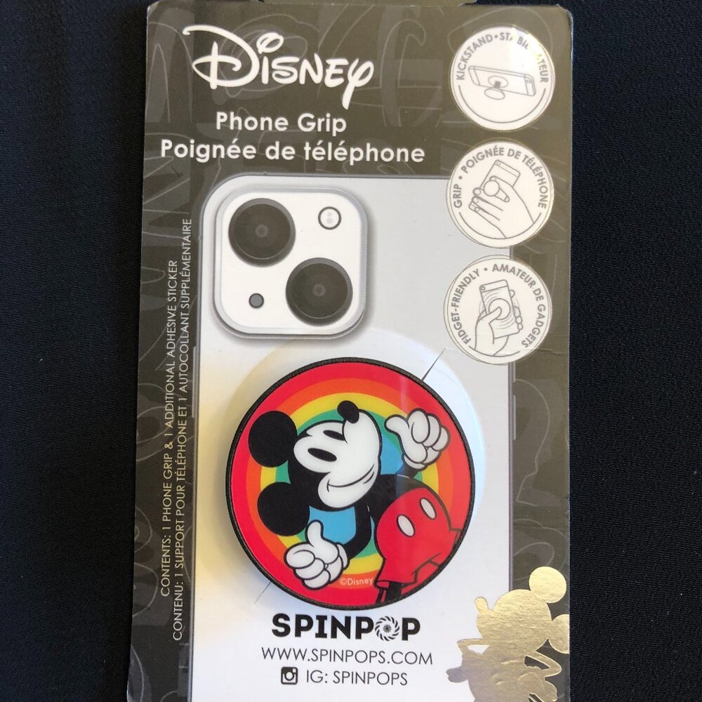New Mickey Mouse Phone Grip In Original Packaging.